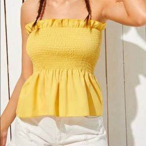 Yellow tube top